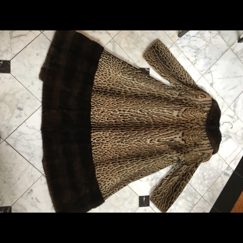 Christian Dior Ocelot with Mink Trim Fur Coat - Picture 4 of 8